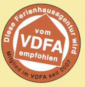 Diese Ferienhausagentur wird vom VDFA empfohlen (Mitglied im VDFA seit 2007)